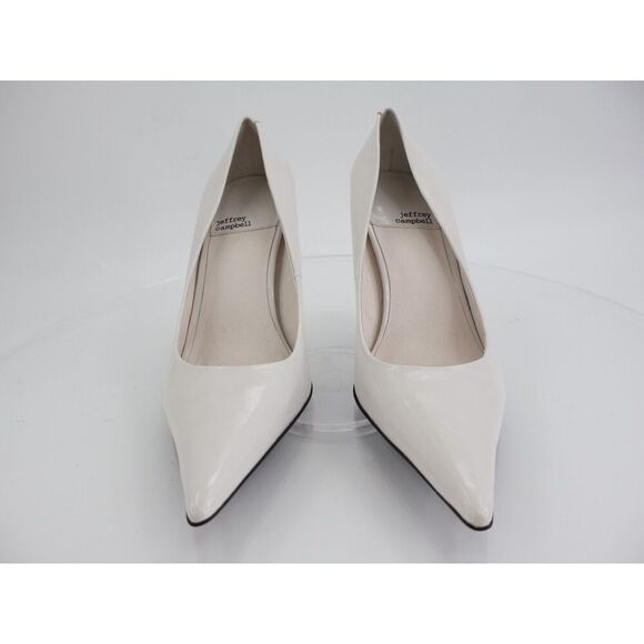 Jeffrey Campbell White Risktaker Pointed Toe Stiletto Heel Size 9.5 White Bridal - Picture 2 of 13